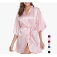thumbnail image 1 of Batas Para Novias, Damas, Sin Bordado Pijamas Dama Satin Modelo M, 1 of 4