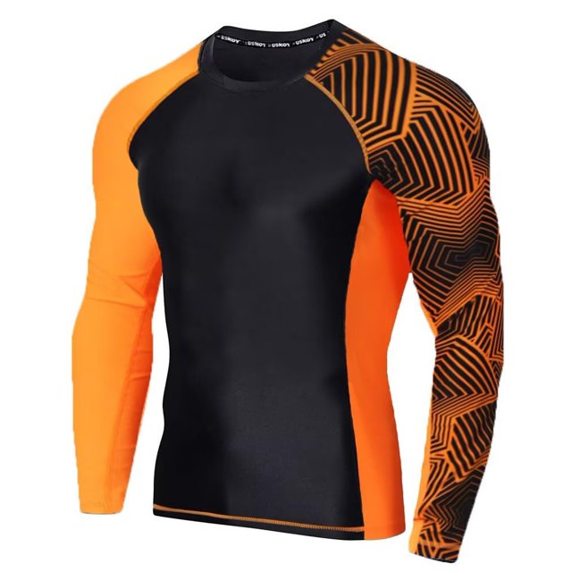 Capa base de compresión Rash Guard USKOY para hombre, UPF 50+