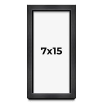 7x15 Shadow Box Frame Grey Charcoal Black | 0.875 Inches Deep | Solid Wood Shadowbox Display Frame