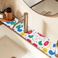 thumbnail image 2 of Yayeee Faucet Mat for Kitchen Sink 14.7" Diatomite Long Splash Guard Pad, Colorful Round, 2 of 7