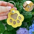 thumbnail image 3 of Pet Paw Shaped Leather Keychain, Memory Charm Holder, 3 of 8
