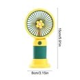 thumbnail image 2 of Cute Handheld Mini Fan Portable Rechargeable Small Fan with Floral Design, USB Charging, Built-in Stand, Ideal Gift for Summer Outdoor Use, 2 of 5
