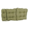 thumbnail image 2 of 22-inch by 45-inch Solid Microsuede Tufted Chair Cushion Green-Color, 2 of 2