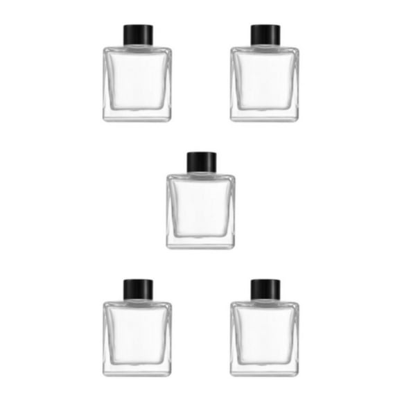 Naiovety Juego de difusor de aromaterapia para dormitorio: vidrio cuadrado con tapón de botella y botella emparejada de 50 ml (28 puertos) Type2 NO2