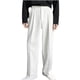 thumbnail image 4 of Pantalones largos de moda para hombre, con cordón, cintura elástica, color liso, informales, largos, de chándal, de pierna recta, holgados, casuales, blancos, de pierna ancha, para hombre., 4 of 4