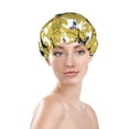 thumbnail image 2 of Minimalist Painted Knight Horse Shower Cap, Reusable Bath Hair Hat for all Hair Lengths Hair Cover with Elastic Band Double Waterproof Layers Bathing Hat, 2 of 5