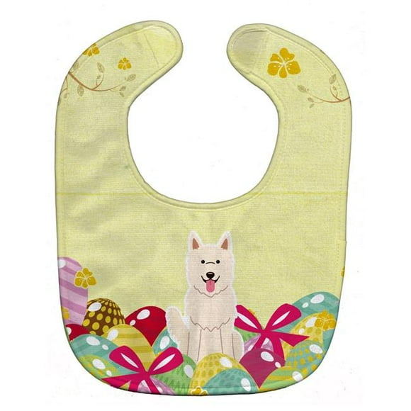 Carolines Treasures BB6045BIB Easter Eggs White German Shepherd Baby Bib