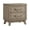 Antique Gray 174, variant on Cream White Nightstand with Woven Pattern, Dual-Tier Storage Side Table for Bedroom or Living Room, Rubber Wood Construction, 18.9x15.75x23.62 Inches