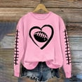 thumbnail image 4 of successthop Football Sweatshirt for Women Rugby Graphic Game Day Crewneck Long Sleeve Sweater Pullover Tops Blouse, 4 of 4