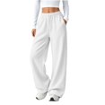 thumbnail image 6 of VV AVEORS Baggy Sweatpants For Girls High Waisted Wide Leg Sweat Pants Drawstring Workout Jogger Fall Winter Clothes White 130, 6 of 6