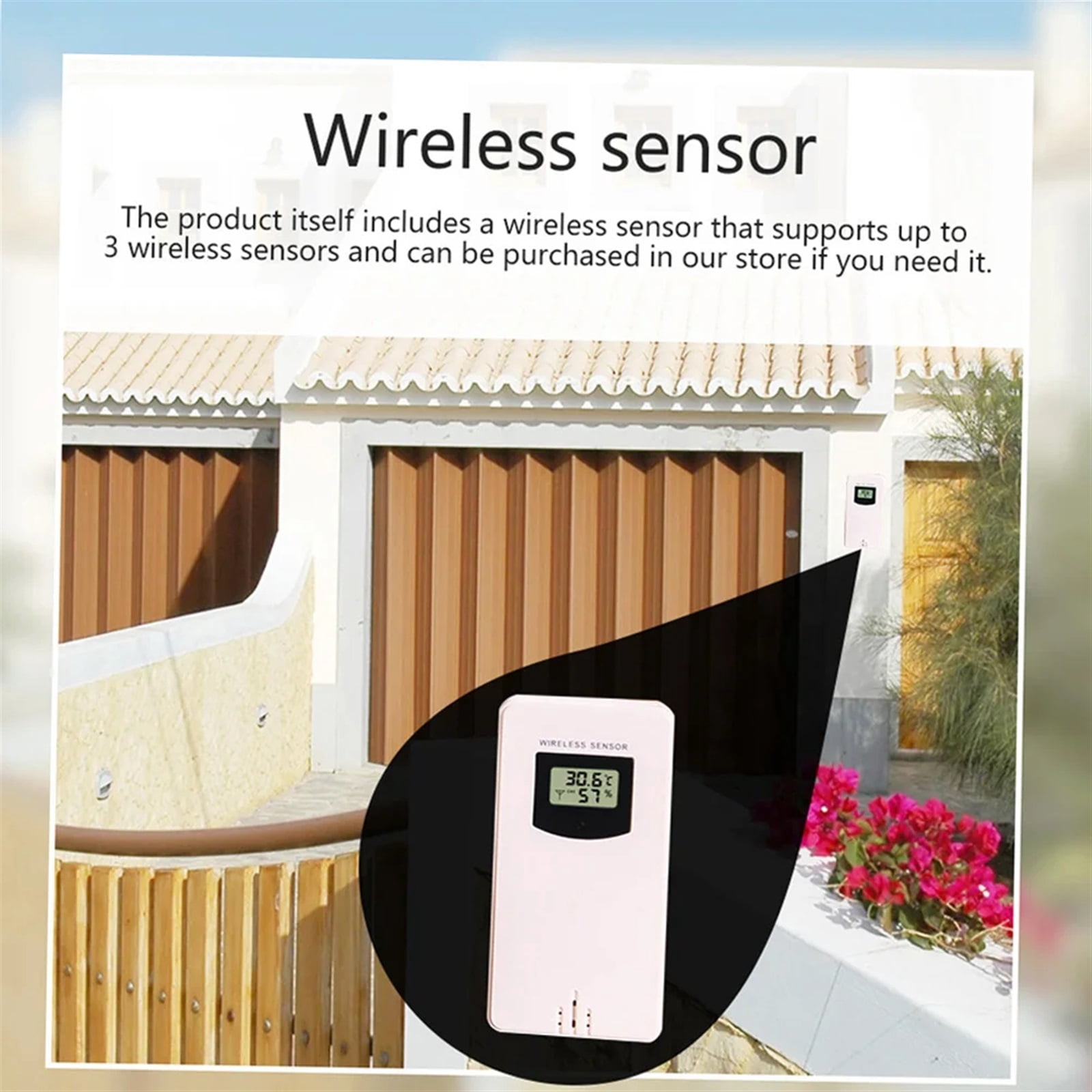Smart Weather Station Indoor Outdoor Temperature Humidity Barometric Wind Speed Display APP Control Multifunctional Clock