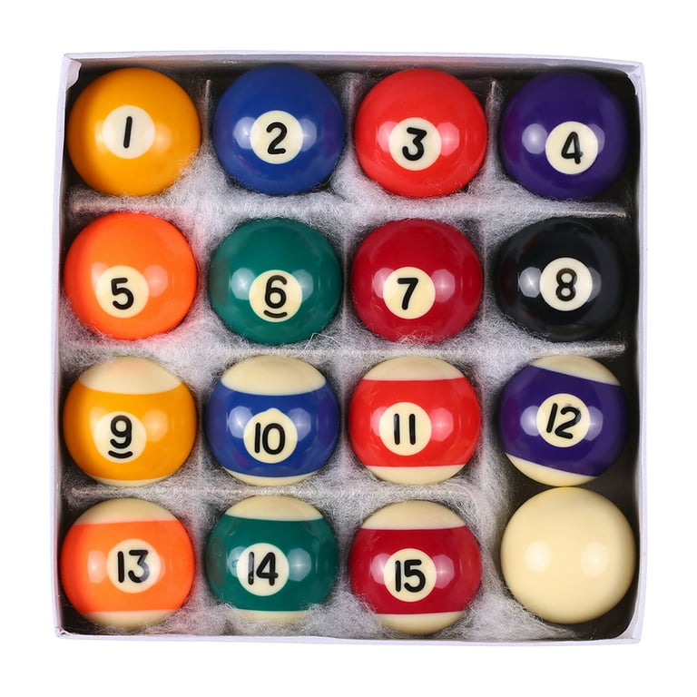  Younghemani Regulation Size Pool Balls Billiard Set - Comes  with Professional Cue Ball and Silver Case - Play 8 Ball and 9 Ball - 17 Pcs  - Multi Colored 11x11 Inches : Sports & Outdoors