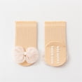 thumbnail image 5 of Girls Cotton Knee Socks with Not Slip Bottom & Lovely Lace Bowknot Learn to Walk Socks Not Skid Socks for Ages 1 to 5, 5 of 9