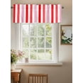 thumbnail image 2 of Valances for Windows Red Pink Ombre Stripes Rod Pocket Cafe Window Treatments Valance Curtains for Kitchen Bathroom Laundry Basement Windows 60"x14", 2 of 9