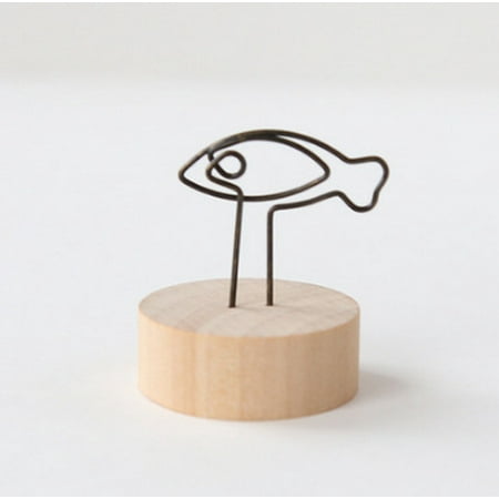 

NEWCE Log Note Holder Simple Cute Photo Holder Message Note Holder Home Decoration Ornaments opp Bag