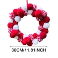 thumbnail image 2 of Couronne de Noël pour Porte d'Entrée Couronne Rouge Mignonne Couronne Rouge Décorations de Noël Intérieur Extérieur Couronne Sans Fil Porte Baie Couronne de Noël Couronne Vivante Sacs de Rangement Solaire pour Extérieur Noël, 2 of 3