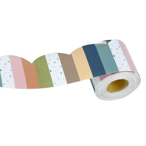 Jesscasday 15.2m Bulletin Board Borders Colorful Classroom Blackboards Adhesive Border Trim Decoration for Poster Boards Decoration