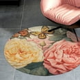 thumbnail image 2 of 3ft Colorful Flowers Circular Floor Mat, Kitchen Shower Floor Mat, Game Mat, Pet Mat, Soft Anti Slip Backing, Absorbent Door Mat, 2 of 5