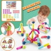 BLUKIDS Magnetic Building Blocks Magnetic Tiles Set Toy Set Of 64/42/25 Magnetic Construction Sticks For Educational Toys With Magnet 3D Shapes Educational STEM Games - Magnets for Kids