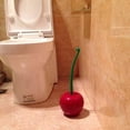 thumbnail image 4 of Cherry Toilet Brush & Holder Set, Cute Long Handle Bathroom Brush for Cherry Theme Decor, 1 Brush 1 Holder, 4 of 8