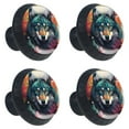 thumbnail image 2 of 4 Pcs Wolf Knobs for Kitchen Cabinet Cupboard Dresser Bookcase Drawer Pulls Handles Round Home Decor, 2 of 8