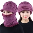 thumbnail image 1 of Conjunto De Gorro Y Bufanda De Punto Para Invierno, Gorros Forrados De Lana Con Orejeras, Gorro Grueso A Prueba De Viento, Calentador De Cuello, Gorro Térmico Para Mujeres De Mediana Edad Y Mayores Minnieouse AP007999-04, 1 of 4