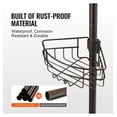 thumbnail image 5 of Shower Caddy Corner Tension Pole 39-125 Inch Adjustable Rustproof Stainless Steel Bathroom Organizer with 3 Shelves, 5 of 7
