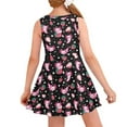 thumbnail image 2 of Renewold Axolotl Strawberry Sleeveless Sundresses for Girls 5-6T Hearts Sleeveless Midi Dresses Special Occasion Elegant Party Dance Dresses Casual Skater Dress, 2 of 6