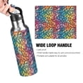 thumbnail image 4 of Yayeee 20oz Insulated Water Bottle Double Wall Stainless Steel with Flip Straw Lid, Colorful Dragon Scales Pattern, 4 of 7
