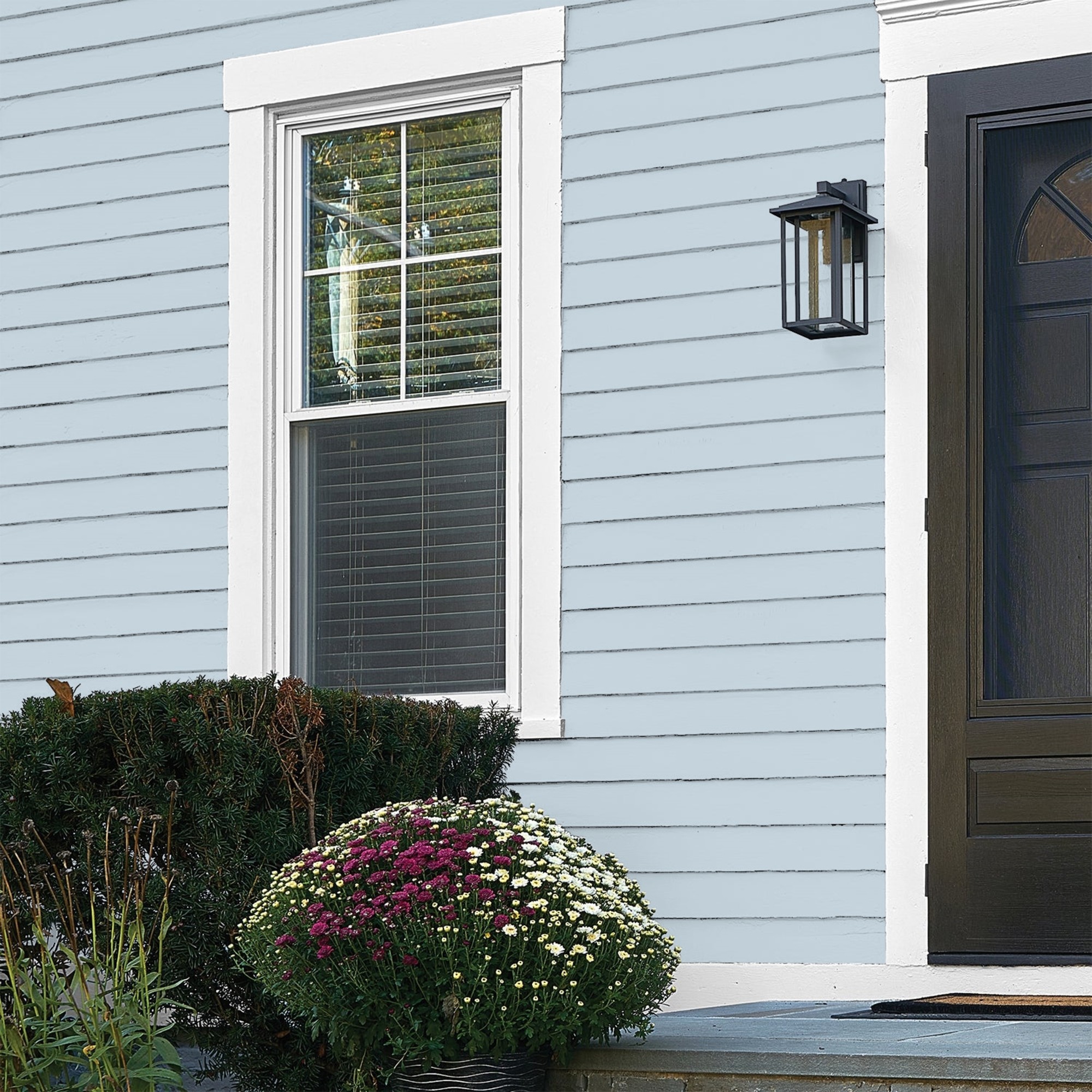 Glidden HEP Calm Sea / Blue Flat Exterior Paint with Primer, 1 Gallon