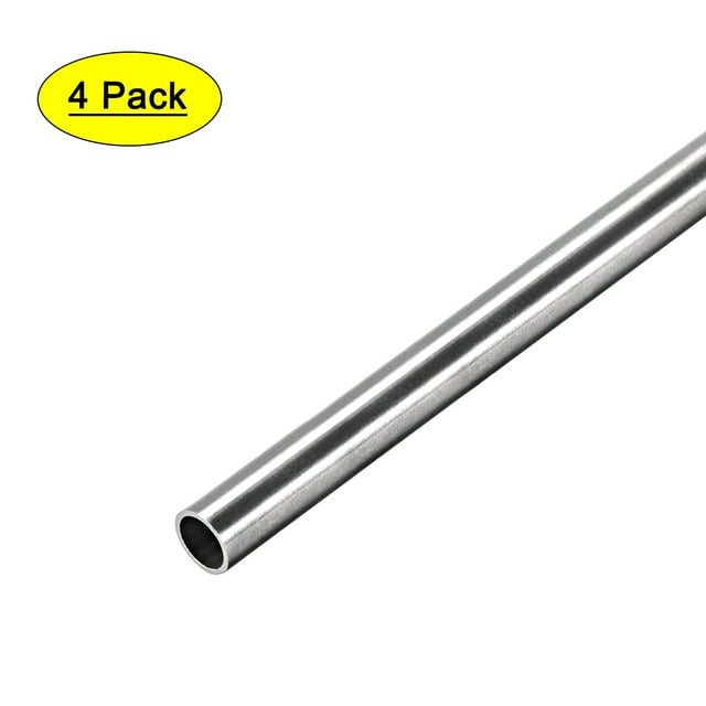 Uxcell 304 Stainless Steel Round Tubing Straight Pipes Tube 7mm x 0.6mm x 250mm