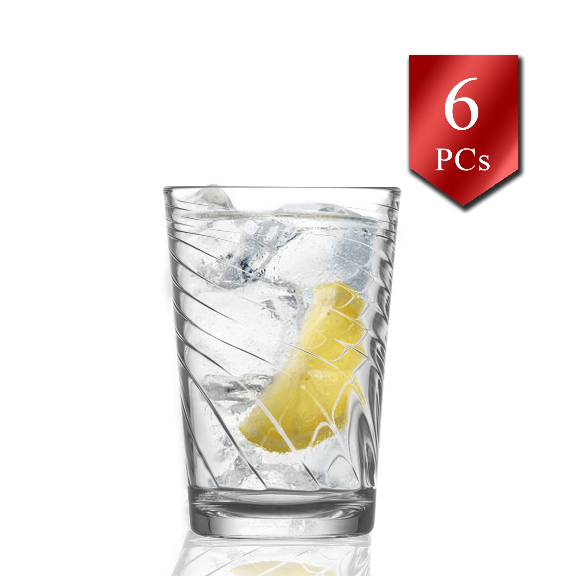 Water Drinking Glass Set Of 6 Kitchen Glassware Set 7 Oz