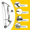 thumbnail image 4 of Portable Mini Compound Bow Set - 9.8" Compact Bow with 10 Arrows & Target, for Adults Indoor Outdoor Archery Practice, Survival Training, Camping Fun Gifts for Men Teens, 4 of 6