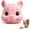 Pink, variant on Squirrel Head Feeder, Funny Animal Face Hanging Feeder for Outdoor Garden | Big Mask Style Wildlife Feeding Station, Novelty Mouse Design, Easy-Fill Backyard Patio Decor, Weather-Ready Gift