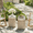 Cylinder-Light Beige Set of 2, variant on MOALCOFER 15.7" Arch-Shaped Outdoor Side Table, Modern Concrete Accent Table for Patio, Lightweight MgO End Table, Spotted White