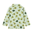 thumbnail image 5 of Psesaysky Cartoon Avocado Print Girls Long Sleeve Fleece Sweathirts Trendy Half Zipper Pullovers Athletic Thermal Coat for Golf Running 12-13 Years, 5 of 6