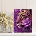 thumbnail image 2 of UXIEQU Leopard Rose Canvas Wall Art Print 15.75x11.81 Inches, 2 of 8