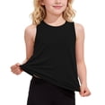thumbnail image 6 of Cethrio Girls Tank Tops, Sleeveless Crew Neck Quick-drying Casual Athletic T-shirts Black Size 6, 6 of 7