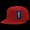 Red, variant on 361-LGY Cotton Snapbacks, Light Grey