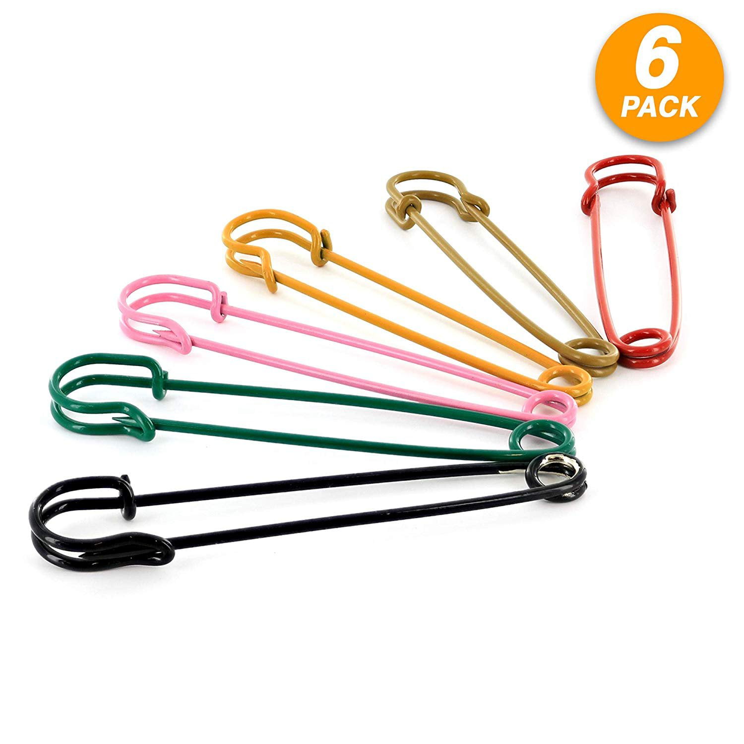 Colored Steel Safety Pins, Quantity Per Pack: 500 Pieces Per Box