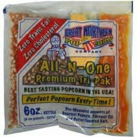Great Northern 4105 Case (24) of Six Ounce Portion Popcorn Packs