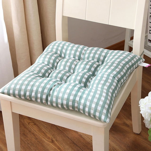 Nvzi Cojín de asiento para jardín, patio, hogar, cocina, oficina, grueso y cómodo, verde, 40,6 x 40,6 cm