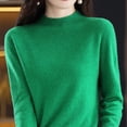 thumbnail image 2 of UJNDER Women's Pure Long Sleeve Crew Neck Soft Warm Pullover Knit Top for Fall Winter Everyday Comfort and Wear Green XXL, 2 of 5