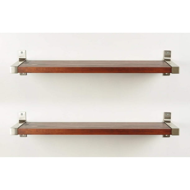BrandtWorks Modern Industrial Wall Shelf Set of 2
