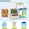 thumbnail image 3 of Outdoor Wooden Mud Kitchen Playset for Kids Ages 3+ – Includes Potting Bench with Garden Bed, Clear Planter Box, Removable Sink & Faucet, Gardening Tools & Storage Shelf, 3 of 6