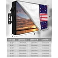 thumbnail image 2 of Independence Day Outdoor TV Cover 52 to 55 Inch Weatherproof, American Flag Red Blue Star Striped 600D Oxford TV Covers with Waterproof Zipper, Outside Flat TV Screen Protector Size 52"Wx19"Hx4.5"D, 2 of 7