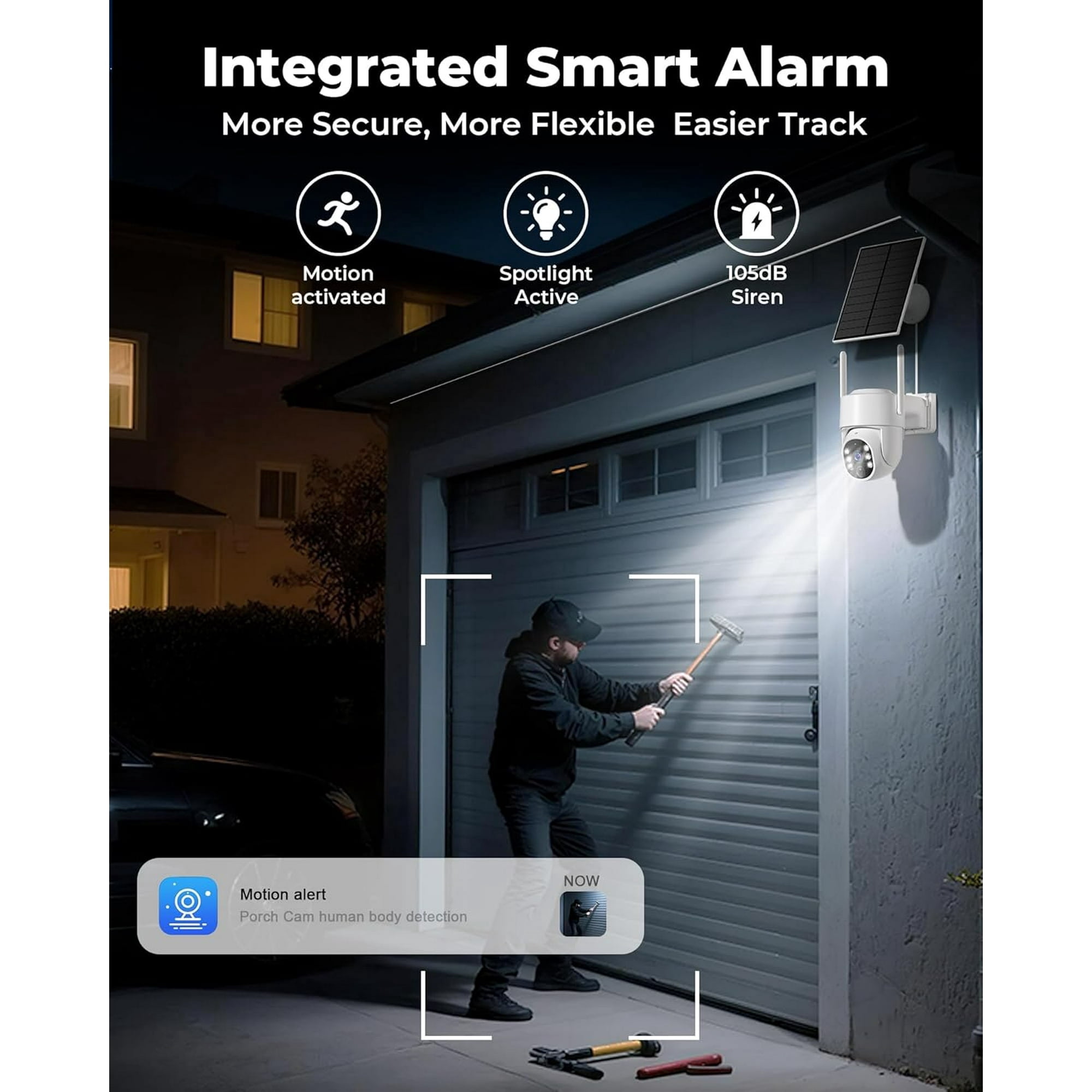 Security Cameras Wireless Outdoor, 5G&2.4G WiFi Cameras for Home Security, No Subscription needed, 4 Cam-Kit,4MP Solar Powered Security Cameras System, 360°PTZ,128GB Local Storage, Color Night Vision