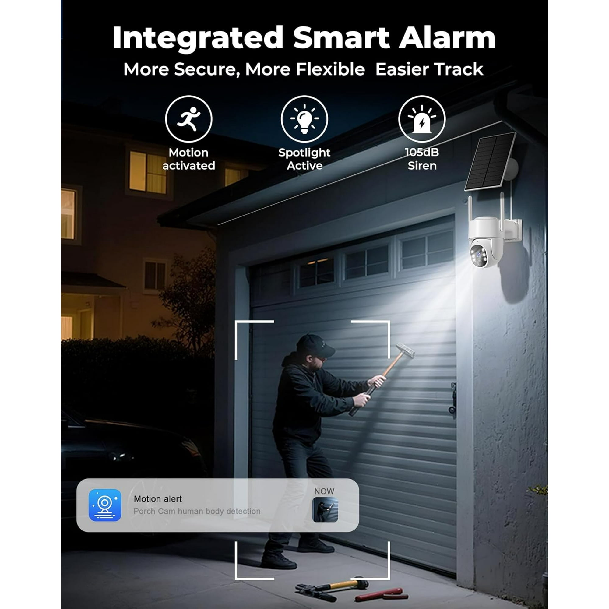 Gbiut Solar Wireless Outdoor Security Camera System 4-Pack photo 7