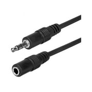 Monoprice 6' 3.5mm Stereo Plug Male to Jack Female Cable Black 100648