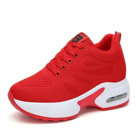 

Lightweight Mesh Low Top Sports Casual Shoes Fashion Knitting Anti-slip Hidden Heel Sneakers Women‘s Footwear